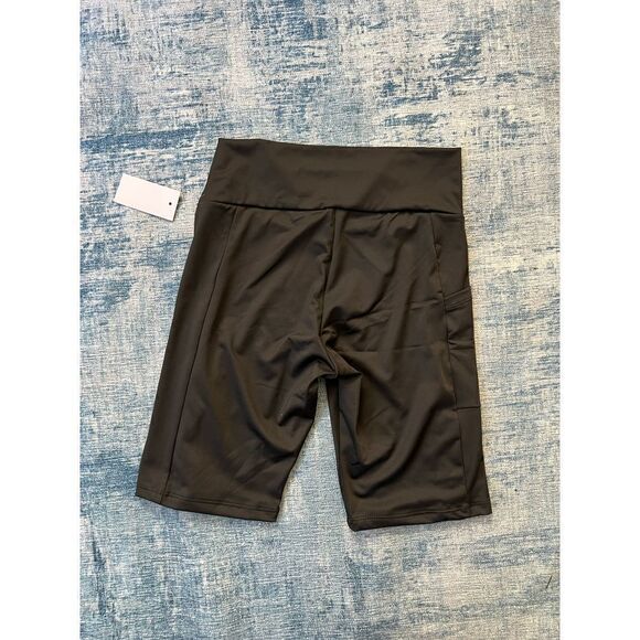 NWT! YMI Black Tight Athletic Shorts with Pocket Large - Picture 2 of 6